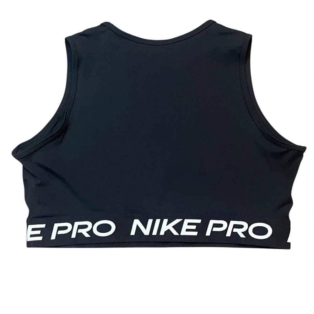 Nike Pro Size XL Women's Dri-FIT Cropped Training Tank Black